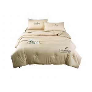 Ensemble De Literie Rafra&icirc;chissant D'&eacute;t&eacute; 4 Pi&egrave;ces - Kaki, Couette 200 X 150 Cm - Neuf