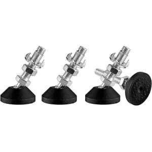 Lot de 4 pieds de r&eacute;glage M8x50 mm, pieds r&eacute;glables avec partie en caoutchouc, vis de r&eacute;glage,Peut &ecirc;tre 450 kg, inclinaison &agrave; 30 &deg;, pieds de chaise, pieds de meubles - Neuf
