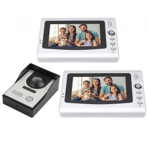 Kit interphone video filaire 7 pouces, vision nocturne, interphone bidirectionnel, systeme de sonnette video pour appartement, villa, prise CA 100-240 V, AU - Neuf