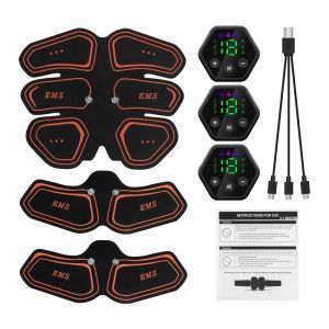 Stimulateur Musculaire Ems Avec Écran Lcd,Appareil D'entraînement Pour Abdominaux,Hanches,Toner,Usb,Abs,Fitness,Gymnastique À Domicile,Perte De Poids,Amincissant Stimulateur Muscula - Type Option 1 - Neuf