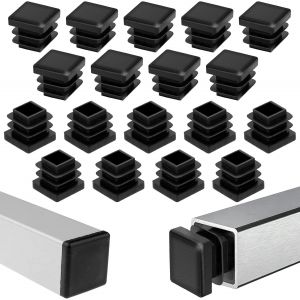 20 Pièces Bouchon Tube Carré 15x15 Mm,Bouchons Pour Tuyau En Plastique,Noir Bouchons À Lamelles Pour Tubes Carrés,Bouchon Tube Carré Pour Tubes Métalliques,Chaises,Canapés,Tables Et Étagères - Neuf