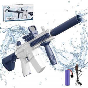 Kal-Pistolet &Agrave; Eau &Eacute;lectrique,Pistolet &Agrave; Eau Automatique Grande Capacit&eacute;,Puissants Pistolets &Agrave; Eau Longue Distance,Jouet De Pistolet &Agrave; Eau Pour Piscine D'&eacute;t&eacute;,Pour Jeux D Eau,L'&eacute;t&eacute;,Piscine,Plage - Neuf