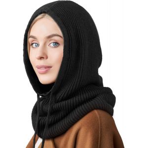 Ulteronixshop-Dreshow Bonnet Femme Hiver Chapeaux D'hiver Pour Femmes Balaclava Knit Beanie Skull Cap Tricot&eacute;e Cagoule &Agrave; Capuche - Neuf