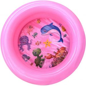 Kal-Piscines Gonflable Pour Enfants, Pataugeoire Gonflable Ronde Baignoire Gonflable Piscine, 70x20cm,Avec Plancher De Sécurité Jouets Aquatiques D'été Pour Enfants Intérieur Exterieur Jardin (Rose) - Neuf