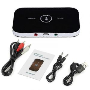 Adaptateur de récepteur d'émetteur audio Bluetooth 5.0 amélioré AV AUX 3.5mm Jack Lecteur de musique stéréo USB Convertisseur de dongle audio sans fil pour voiture PC TV - Neuf