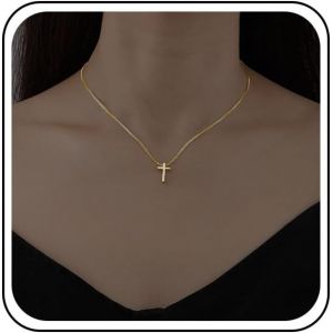 Kal-Collier Croix Boho Collier Ras De Cou Croix Crucifix Doré Collier Ras De Cou Croix Jésus Vintage Collier Religieux Chaîne Collier Croix Gothique Collier Crucifix Bijoux Pour Femmes Et Filles - Neuf