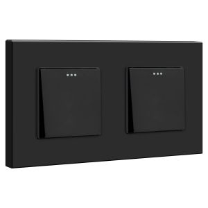 Prise Murale avec USB et 1 Type C,16A Prise de Courant Alternatif avec Panneau en Plastique,Multiprise Murale(Max 2.1A),Convient au Smartphone,&agrave; la Tablette (1 Prise avec USB et Type C,Noir) - Neuf