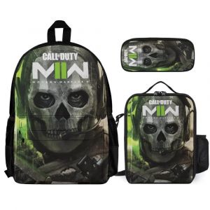 Ensemble de 3 sacs à dos Call of Duty Modern Warfare pour enfants, cartable, sac à déjeuner et trousse pour garçons et filles - Neuf