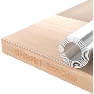 Chenquansarl-Nappe Transparente, 2 Mm, Bonne Adhérence, Lavable, Transparente, Imperméable, Film Transparent, Dimensions Au Choix (80 Cm X 120 Cm X 2 Mm) - Neuf