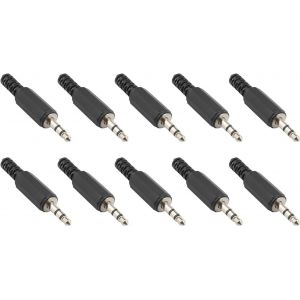 10x 3.5mm 1/8"" Prise Mâle Jack TRS 3 Pôles Stéréo Casque Écouteur en Métal Soudure Câble Audio Réparation Connecteurs Remplacement - Neuf