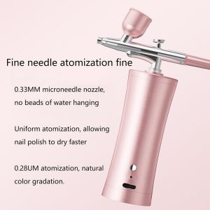 KALANKA-Kit Aérographe, Compresseur Kit Aérographe Portable Sans Fil Kit Aérographe Manuel Rechargeable pour Maquillage, Modelisme Peinture, Décoration de Gâteaux, Art Des Ongles, Tatouage - Neuf