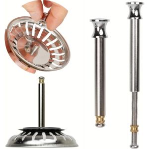 SJZG-Panier De Filtre Tourillon De Rechange, 1 Pack, Pour Commande Excentrique, D&eacute;passe 52-97 Mm De Profondeur Dans L'&Eacute;coulement, &Oslash; 8 Mm Tige, Tourillon En Laiton, Compatible Avec Franke - Neuf