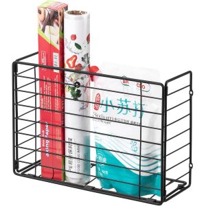 Cauc-Kitchen Wrap Organizer Rack, Porte De Placard/Porte D'armoire/Porte De Garde-Manger/Panier De Rangement Suspendu Mural - Neuf