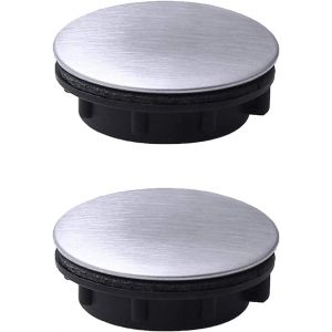 Lot de 2 cache-trous pour évier en acier inoxydable, pour robinet, pour salle de bain et cuisine (trou d'installation de 28 à 40 mm) - Neuf