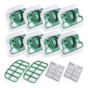 Pour Vk200 Fp200 Pièces Pour Vorwerk Kobold Sac d'aspirateur Filtre de remplacement 8 Vk200 Bags + 2 Hepa - Neuf