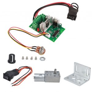 XYONG Moteur a engrenages CC 12 V, reducteur a vis sans fin turbo, pieces de transmission avec regulateur JGY37012V100 tr/min - Neuf