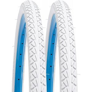 Yemaesre-Lotde 2 Pneus De Vélo De 66 Cm - Valve Schrader Av32 Mm - Compatible Avec Pneus Et Chambres À Air De Vélo 26 X 1,75 26 X 1,90 26 X 1,95 26 X 1,95 26 X 2,0 (W-1180) (Blanc) - Neuf