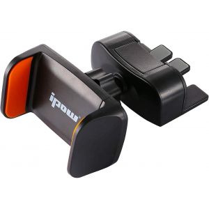 KALANKA-[One Touch Système] Mini Support de Téléphone Portable Voiture à Fente CD, Pince Réglable Porte Smartphone Universel avec Coque Épaisse- Apple iPhone 14/13/12/11, Huawei Nova - Neuf