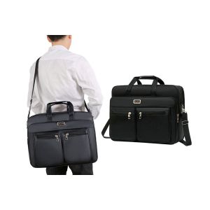 Sacoche pour ordinateur portable 15,6 pouces pour homme - Sacoche messager avec bandouli&egrave;re et poign&eacute;e - Neuf