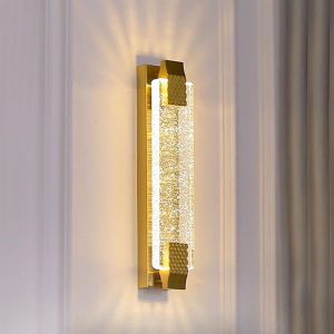 Subzonal-Applique Murale En Cristal Dor&eacute;,Applique Murale Interieur,Lampes Murales Led Contemporain Et Nordique 3 Couleurs Luminaire Mural Art D&eacute;co Pour Chambre &Agrave; Coucher,Couloir,Salondor&eacute;s - Neuf