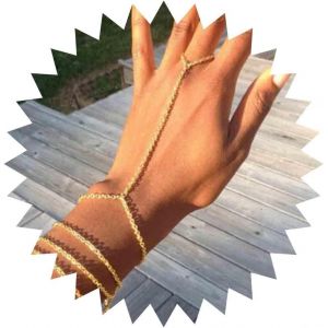 Eryi-Bracelet Doigt Bohème En Couches Bracelet Esclave Minimal Bracelet Bague En Or Bracelet Plage Bague Main Chaîne Bracelet Bijoux Pour Femmes Et Filles Cadeaux - Neuf