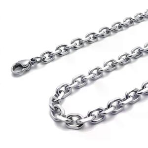 Bijoux Collier Homme Femme Collier En Acier Inoxydable Argent - Largeur 3mm - Longueur 70cm - Neuf