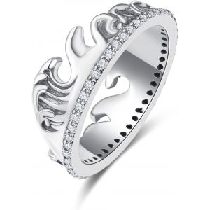 Yemaesre-S925 Bague Vague En Argent Sterling Océan Ti Vague De Mer Argent Océan Bague De Pouce Plage Nautique Bijoux D'été Forme Om De Fille - Neuf