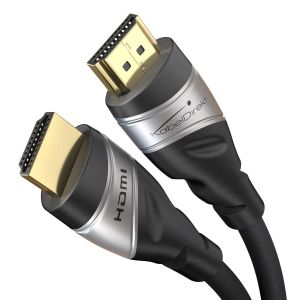 KALANKA-&iquest; C&acirc;ble HDMI 10K & 8K, HDMI 2.1b &iquest; Certifi&eacute;, D&eacute;velopp&eacute; en Allemagne &iquest; 1,5 m (C&acirc;ble HDMI 2.1 Ultra High Speed, pour PC et consoles comme PS5 et Xbox, moniteur et TV &iquest; argent&eacute;/noir) - Neuf