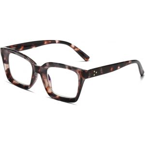 Lunettes De Lecture Pour Homme Et Femme - Cadre Carré Surdimensionné Avec Charnière À Ressort - Confortable - Aide À La Lecture - Lunettes De Blocage De La Lumière Bleue - Neuf