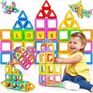 ERYI-Construction Magnetique Enfant 46 Pièces Jouet Enfant 3 4 5 6 Ans Jeux Pour Enfants Jeu Bloc De Construction Magnétique Jeux Educatif Jeux De Construction Jeu Aimante - Neuf