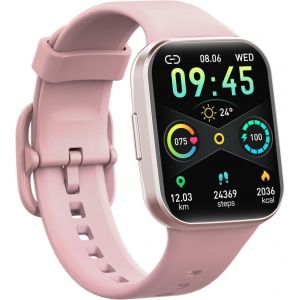 Uaue Montre Connectée Femme Homme Smartwatch 1.69" Hd Montre Sport Avec Podometre Moniteur Sommeil Cardiofréquencemètre Spo2 24 Modes Sportifs Etanche Ip68 Intelligente Bracelet Connecté - Neuf