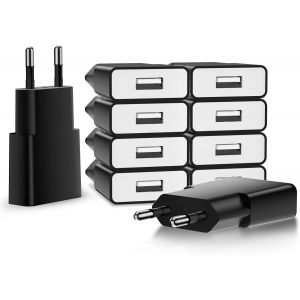 Kal-Chargeur Usb 5v/1a 10pack Mini Usb Mural Chargeur Secteur Usb Adaptateur De Prise Universel Compatible Avec Iphone Apple, Samsung, Nexus, Nokia, Huawei, Xiaomi, Htc, Sony, Lgtablettes, Mp3 - Neuf