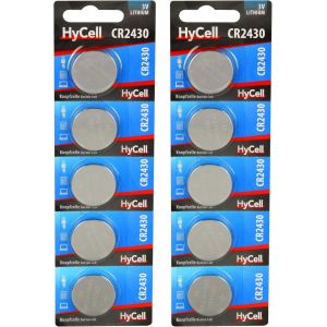 Piles Bouton CR2430 3V 275 mAh (Lot de 10) - Piles Plates Standard de qualit&iquest;&iquest; sup&iquest;&iquest;rieure - Piles Boutons pour Ouverture de Garage, Balance, liseuse, thermom&iquest;&iquest;tre num&iquest;&iquest;rique, etc. - Neuf