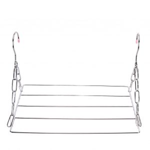 HJLIAN Etendoir a linge multifonction en acier inoxydable, argente, pour suspendre vetements, serviettes, chaussettes, sans clip, 40 cm - Neuf