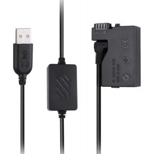 ACK-8 DR-E8 DC Coupleur Factice Batterie USB Adaptateur Secteur Chargeur de Batterie Kit pour Canon EOS 550D 600D 650D 700D Baiser X4 X5 X6 T2i T3i T4i T5i DSLR Caméra - Neuf