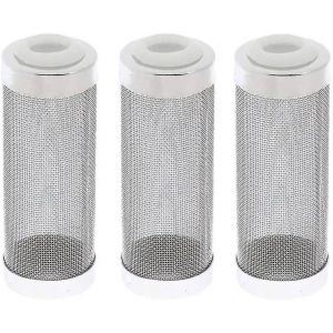 Filtre D'aquarium En Acier Inoxydable - Filet De Protection Pour Crevettes Et Poissons, Facile À Nettoyer, Durable, Lot De 3 - Neuf