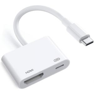 CFRY-Adaptateur USB-C vers HDMI 4K @ 60 Hz pour iPhone 15 16 MacBook Pro Air iPad Pro, USB 3.1 Type C Digital AV HDMI 2.0 Cordon compatible avec Samsung Galaxy S25/S24/S23/S22, Pixelbook, XPS et plus - Neuf