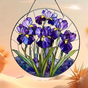 Mevronisshop-Attrape-Soleil À Suspendre En Forme De Fleur D'iris De Style Bohème - Décoration Murale - Cadeau D'anniversaire - Neuf