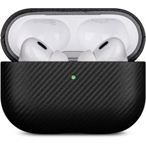 [Texture en Fibre de Carbone] Coque AirPods Pro - &Eacute;tui pour AirPods Pro 1 g&eacute;n&eacute;ration - Fabriqu&eacute; &agrave; la Main avec du Simili-Cuir - Housse Cover Protection AirPods Pro 1 - Noir Case - Neuf