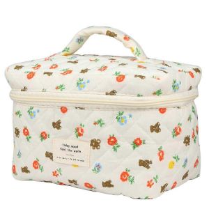 Sacs à cosmétiques pour femmes, Trousse de maquillage florale mignonne, Trousse de maquillage de rangement organisateur, Trousses de toilette de voyage, Sacs à main Sacs à main - Neuf