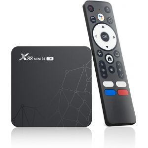 Loc-Boitier Android Tv,Tv Box Android 14 Avec 2Gb 16Gb Rk3518 Quad-Core 64Bit Cortex-A53 Chipset,Android Tv Box 2025 Prend En Charge Le Wifi Bi-Bande,Bluetooth 5.0,Hdmi 2.0 Et Hd 4K - Neuf