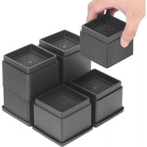 Ulteronixshop-Lot de 8 rehausseurs de Meubles r&eacute;glables et empilables - 5 cm, 10 cm,15 cm - Hauteur de Levage pour Table, Chaise, canap&eacute; - Supporte jusqu'&agrave; 5000 Lbs (2 Pouce) - Neuf