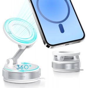 Support Telephone Voiture Magn&eacute;tique, Porte T&eacute;l&eacute;phone Voiture Aimant&eacute; avec Rotation &agrave; 360&deg; et 20x N52 Aimant, Support de T&eacute;l&eacute;phone Portable Voiture pour iPhone 16/15/14/13/12 Pro Max(Noir) - Neuf