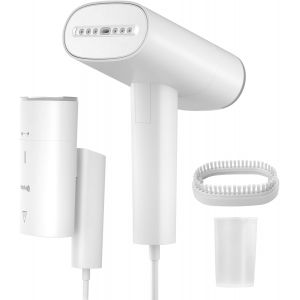 MEVRONISSHOP-D&eacute;froisseur Vapeur R&eacute;pliable, Fer &agrave; Repasser Vertical Portable, 1200W Pr&eacute;chauffage Rapide 5s, 22 g/min de Vapeur, R&eacute;servoir d'Eau Amovible de 170 ml, Plaque Chauffante, Blanc - Neuf