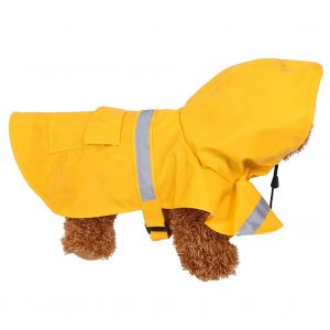 Hjlian Manteau Impermeable Pour Animaux De Compagnie, Veste En Pu Impermeable Pour Chien, Chiot, Capuche, Poncho, Cape De Pluie, Vetements Jaunes, Xs - Neuf