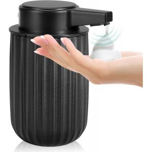 KAL-Distributeur De Savon Automatique - Distributeur De Savon Mousse Électrique - Avec Capteur - 320 Ml - Charge Usb Automatique - Ipx5 - Étanche - Pour Salle De Bain Et Cuisine - Noir - Neuf