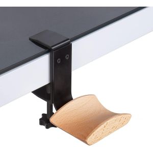 LORANKA-GGF Support Casque Gamer Universel Crochet Casque Fait M&eacute;tal & de H&ecirc;tre, 2 Mani&egrave;res De Montage, Porte de Casque pour &Eacute;couteurs pour Studio Bureau Maison(Beech-B) - Neuf