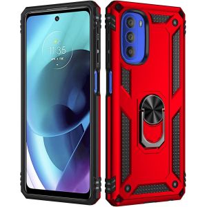 Kal-Coque Motorola Moto G51 5g, + Hd Verre Trempé, Etui Housse De Protection Antichoc Durable Résistante 2 En 1 Hybride Pc Tpu Étui Téléphone Motorola Moto G51 5g,Rouge - Neuf