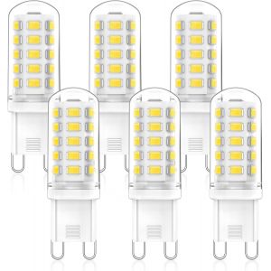 Dimmable Ampoule Led G9 3w &Eacute;quivalent 33w 40w Ampoules Halog&egrave;nes Lampe, 350lm, Blanc Chaud 2700k, Sans Scintillement, Ac220-240v, Base En C&eacute;ramique, Lot De 5 - Neuf