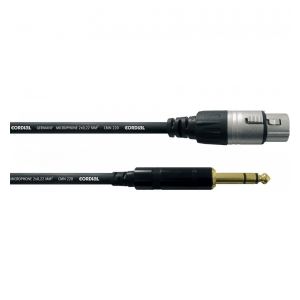 Cordial CFM0.3FV - C&acirc;ble audio jack st&eacute;r&eacute;o -XLR femelle 30 cm - Neuf